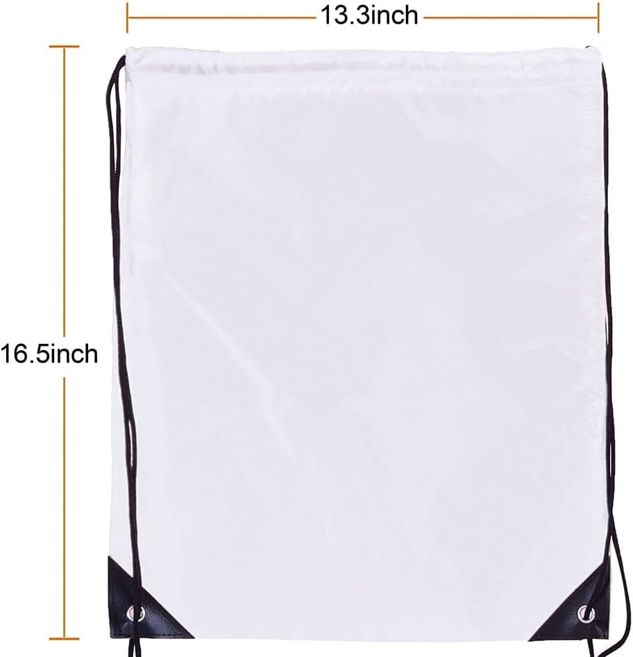 20 Pcs Drawstring Backpack Bulk Draw String Bags Cinch Polyester Bag for Gym Sport, Yellow