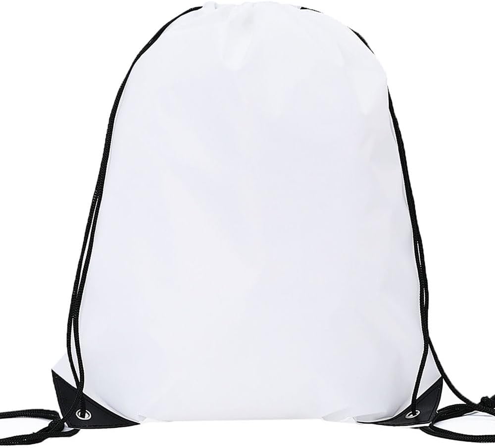 20 Pcs Drawstring Backpack Bulk Draw String Bags Cinch Polyester Bag for Gym Sport, Yellow