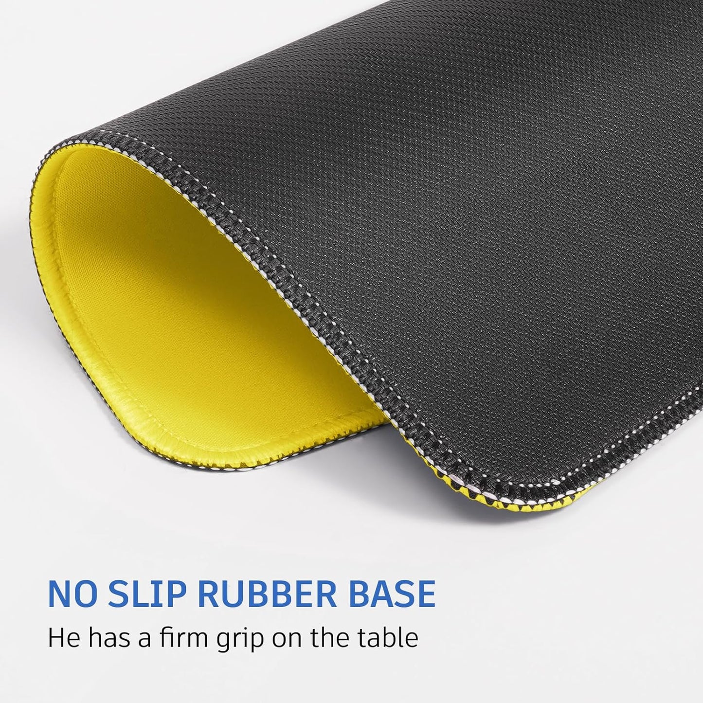 Yellow Mouse Pad, 10.2 x 8.2 inches, Non-Slip Waterproof Rubber