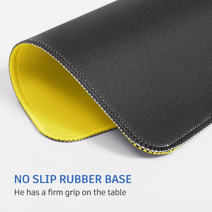 Yellow Mouse Pad, 10.2 x 8.2 inches, Non-Slip Waterproof Rubber