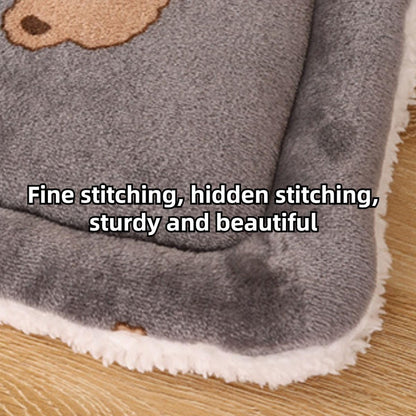 Bunny Guinea Pig Beds Soft Bunny Mats Warm Rabbit Mat Small Animal Winter Bed Pads Fleece Sleeping Pads for Indoor Rabbit Hamster Squirrel Hedgehog Chinchilla Ferret Kitten Puppy (Yellow,Small)