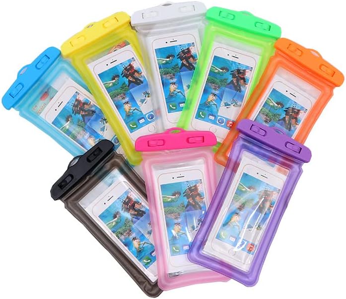 Universal Floating Waterproof Phone Pouch Holder, Dry Bag with Strap, Compatible with iPhone 13/12/11 Pro Max/Pro/8 Plus, Galaxy S22/S21/S20/S10/Note 20/10/9 up to 6.7" (Yellow)