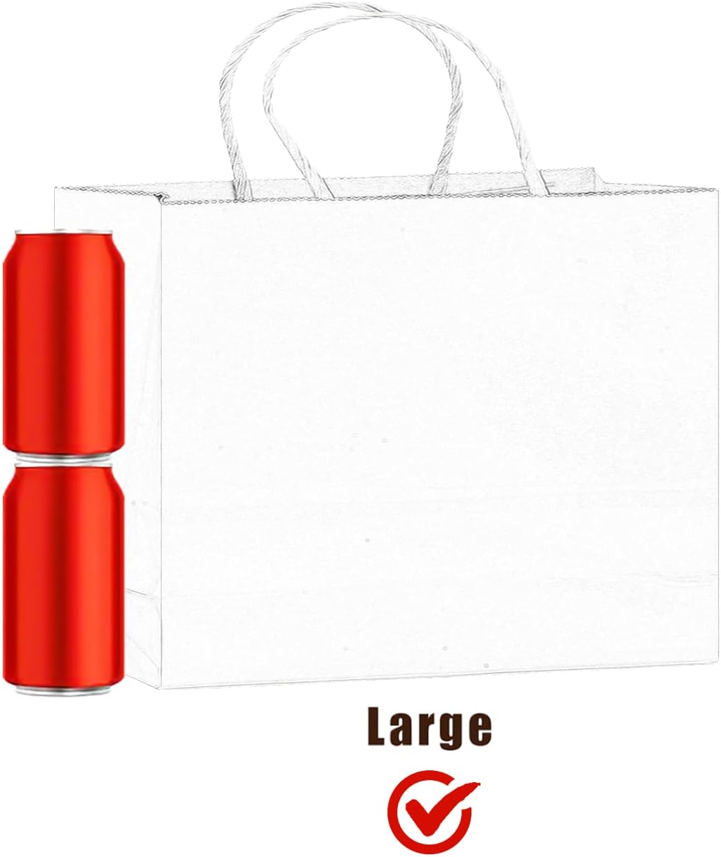 100PCS Large Gift Bag with Handles Bulk 13"x4.5"x10" Gift Bags Bright Yellow Multiple Uses (32x11x25cm,Wide Large)