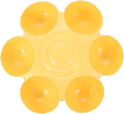 Flowers Pet Feeding Bowl 14.17 Inch Multi-Compartment Plastic Dish for Multiple Cats and Dogs Feeding and Drinking Bowls Ideal for Home and Outdoor Use