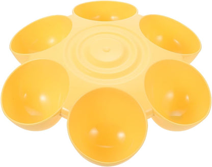 Flowers Pet Feeding Bowl 14.17 Inch Multi-Compartment Plastic Dish for Multiple Cats and Dogs Feeding and Drinking Bowls Ideal for Home and Outdoor Use
