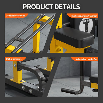 Multi-Function Power Tower Pull Up Bar Station Pull Up Dip Station for Home Gym, 10-Level Adjustable Height Pull Up Bar Stand Dip Bar Strength Training Workout Equipment