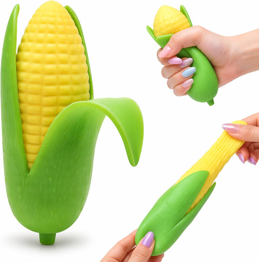 Corn Squishy Fidget Toys, Realistic Corn Squishy Stress Relief Toys for Adults Teens Women, Fake Cob Food Squishies Sensory Toys Gifts for Stress Relief Anxiety Relief Party Favor Office Home Birthday
