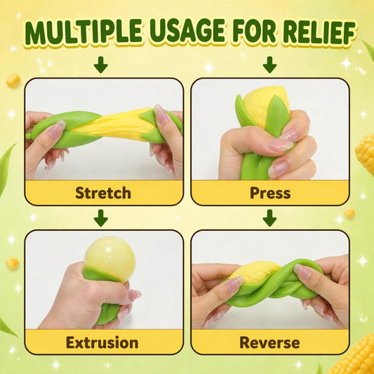 Corn Squishy Fidget Toys, Realistic Corn Squishy Stress Relief Toys for Adults Teens Women, Fake Cob Food Squishies Sensory Toys Gifts for Stress Relief Anxiety Relief Party Favor Office Home Birthday