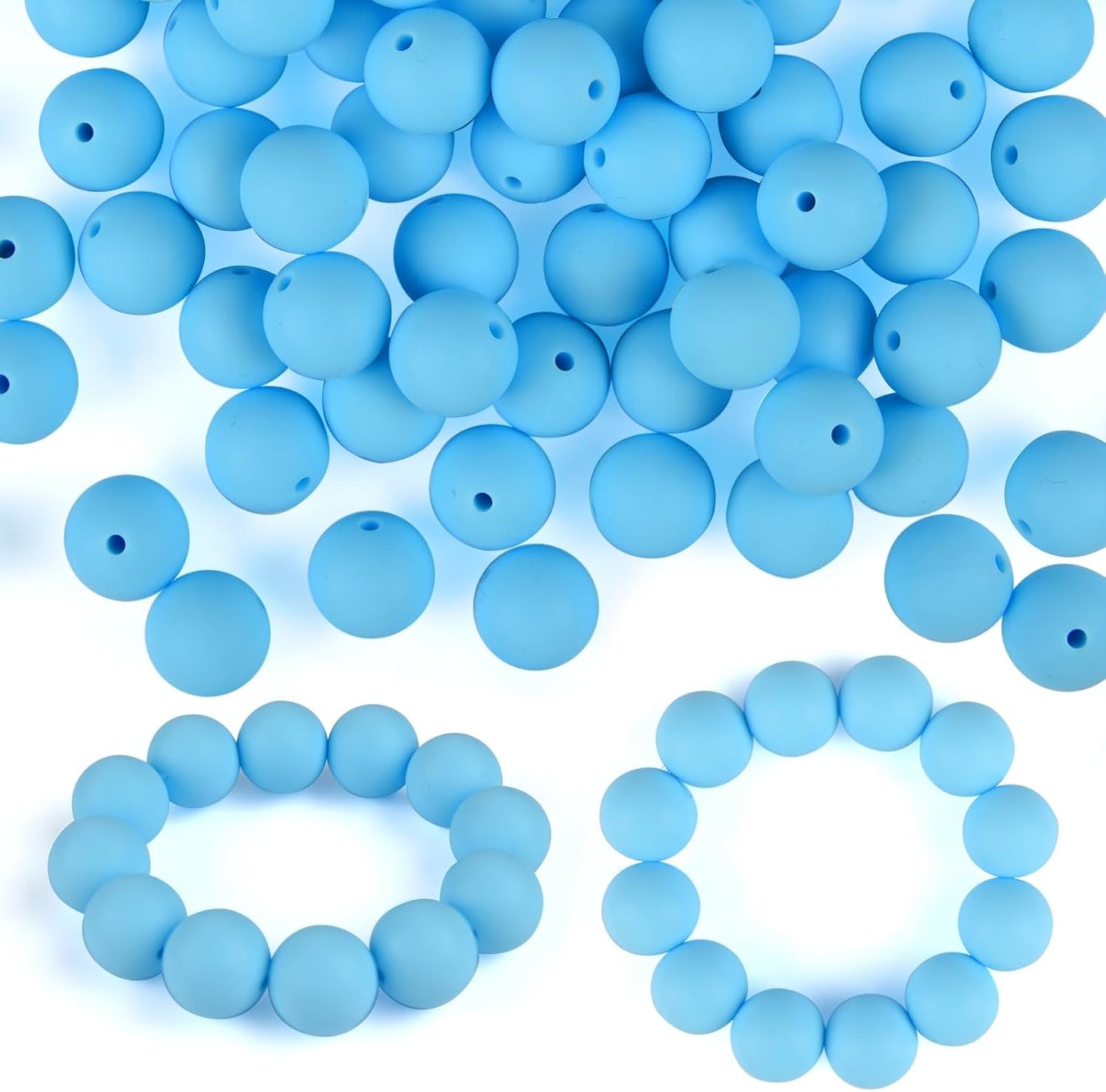 100 Pcs 15mm Silicone Beads for Keychain Making, Browm Yellow Beads Bulk Round Beads for Bracelets Crafts Beadable Pens Decorations Jewelry Making Party Favors Supplies