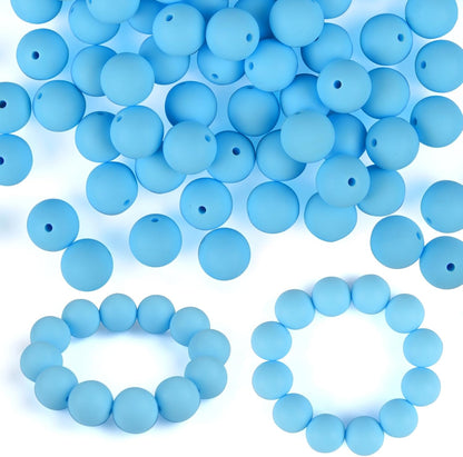 100 Pcs 15mm Silicone Beads for Keychain Making, Browm Yellow Beads Bulk Round Beads for Bracelets Crafts Beadable Pens Decorations Jewelry Making Party Favors Supplies