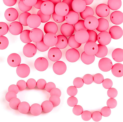 100 Pcs 15mm Silicone Beads for Keychain Making, Browm Yellow Beads Bulk Round Beads for Bracelets Crafts Beadable Pens Decorations Jewelry Making Party Favors Supplies