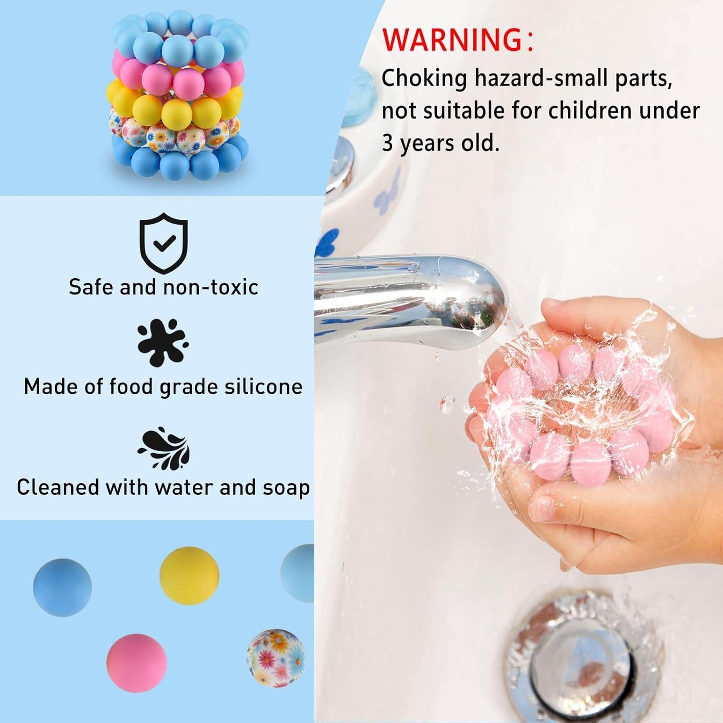 100 Pcs 15mm Silicone Beads for Keychain Making, Browm Yellow Beads Bulk Round Beads for Bracelets Crafts Beadable Pens Decorations Jewelry Making Party Favors Supplies