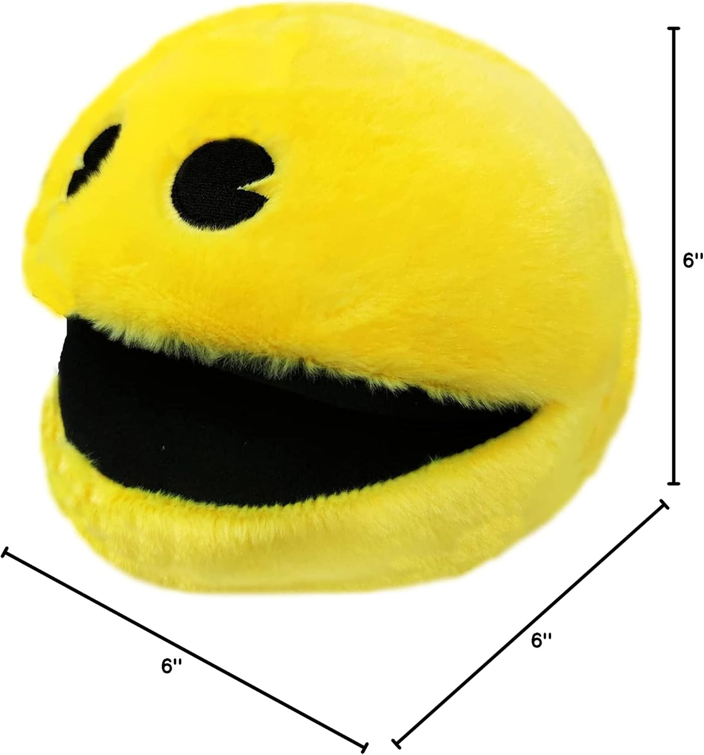 6" pacn Game Man Plush Toys Yellow Portable Plush Stuffed Toy Ghost Stuffed Animal Suitable for Party Decoration Suitable for Festivals/Birthday Gifts