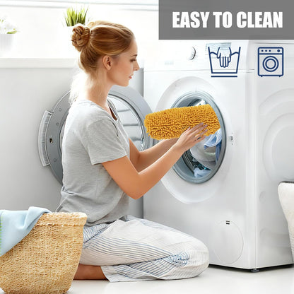 Soft Chenille Toilet Lid Cover 19.5L x 18.5W Machine Washable Toilet Seat Cover Adjustable Rubber Backing Fits Most Round Elongated and Oblong Lids