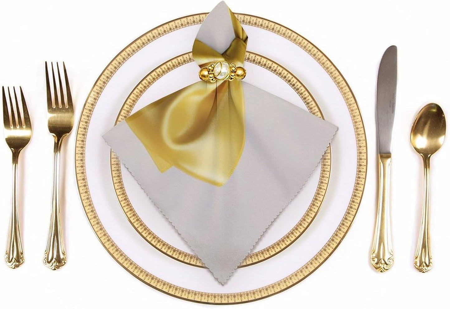 Yellow Christmas Bow Cloth Napkins Set of 6, Square Premium Reusable Washable Polyester Table Linen Napkin for Dinner Party