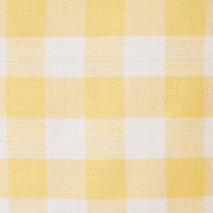 Checkered Tabletop Collection 100% Cotton, Machine Washable, Tablecloth, 60x84, Yellow