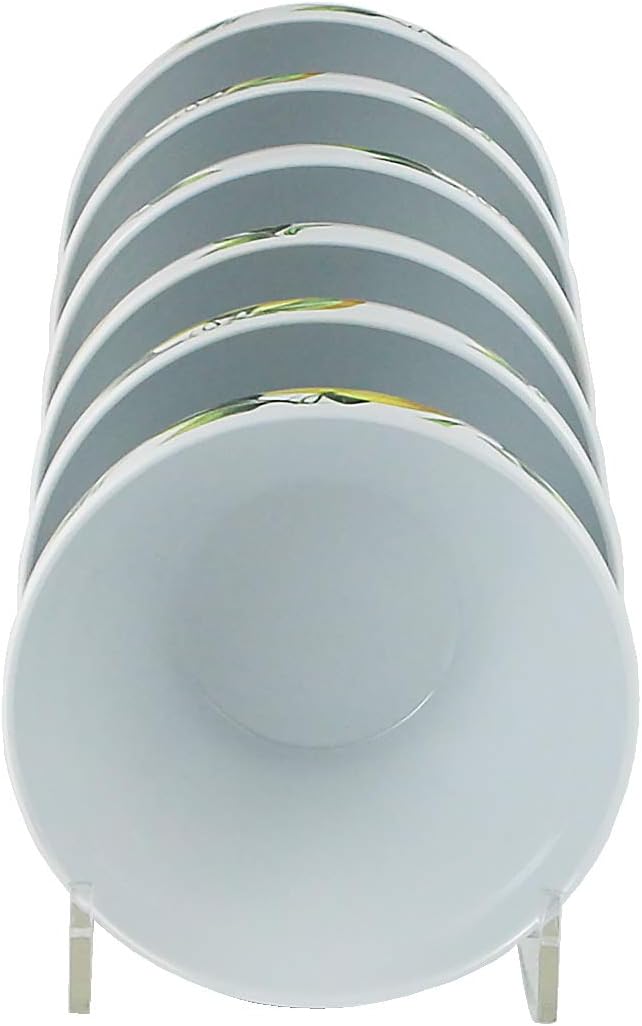 Fresh Lemons , 6pc Melamine Cereal/Soup Bowl Set, white, lemon, green, 2 cups