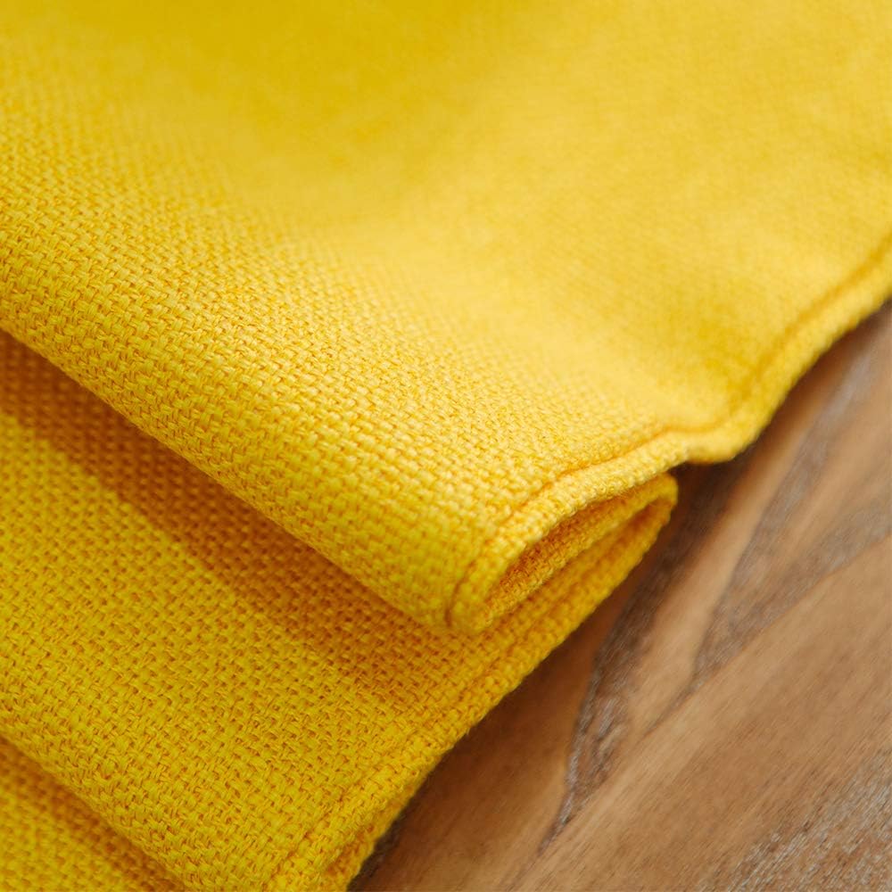 Dining Table Runner 12 x 36 inches Living Room Dinner Wedding Birthday Party Burlap Rustic Table Runner, Yellow