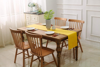Dining Table Runner 12 x 36 inches Living Room Dinner Wedding Birthday Party Burlap Rustic Table Runner, Yellow