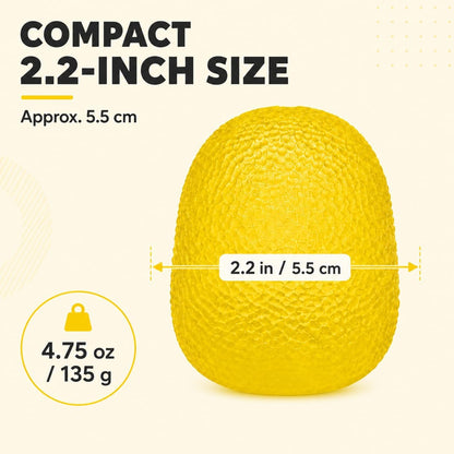 2.17in Yellow Textured Squishy Slow Rising Fidget Toy | Soft TPR, Textured Surface, squeeze toy, calm hands, stress relief, focus support, home, class, travel, kids and adults