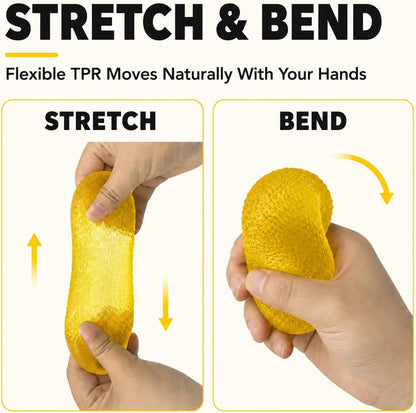 2.17in Yellow Textured Squishy Slow Rising Fidget Toy | Soft TPR, Textured Surface, squeeze toy, calm hands, stress relief, focus support, home, class, travel, kids and adults