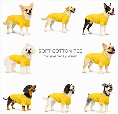Bulldog Clothes Dog Clothing Blank T-Shirt Tee Shirts for French Bulldog English Bulldog American Pit Bull Pugs 100% Cotton Skin Care Yellow B-L