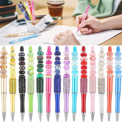 100 Pcs Large Hole Beads Spacer Bead Yellow Assorted European Craft Big Beads Large Hole Lampwork Murano Fairy Wand Garden Bead for DIY Pens Charms Bracelet Necklace Keychain Jewelry Making Supplies