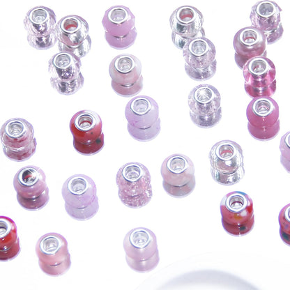 100 Pcs Large Hole Beads Spacer Bead Yellow Assorted European Craft Big Beads Large Hole Lampwork Murano Fairy Wand Garden Bead for DIY Pens Charms Bracelet Necklace Keychain Jewelry Making Supplies