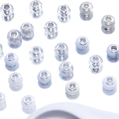 100 Pcs Large Hole Beads Spacer Bead Yellow Assorted European Craft Big Beads Large Hole Lampwork Murano Fairy Wand Garden Bead for DIY Pens Charms Bracelet Necklace Keychain Jewelry Making Supplies