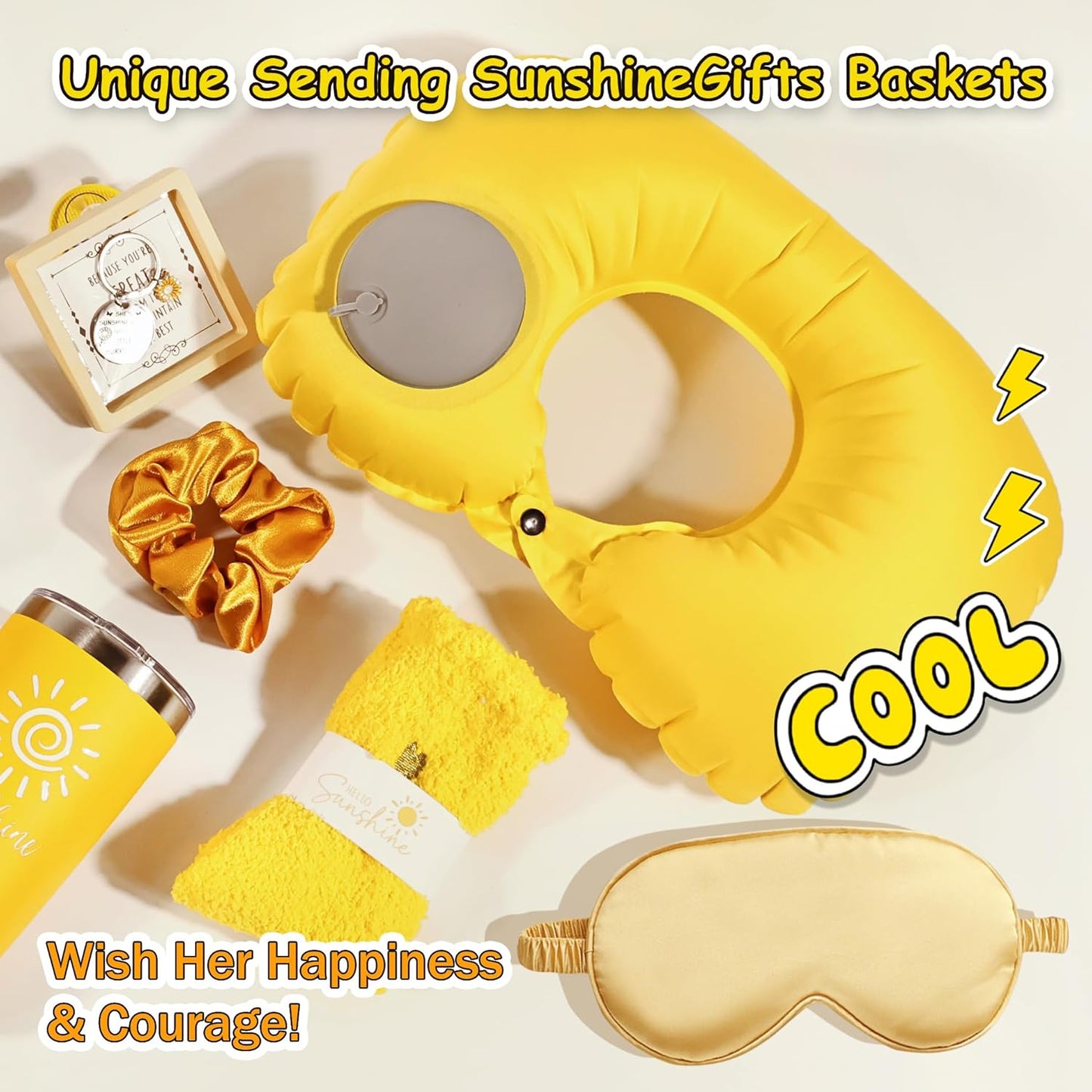 Birthday Gifts for Women Self Care Get Well Gifts Baskets Spa Care Package, Inspirational Sunflower Thinking of You Thank You Gift Sending Sunshine Box, Get Well Gifts for Mom Friends Sister Teacher