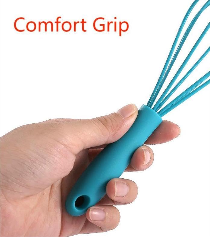 6Pcs Silicone Whisk, Mini Whisk Set, Small Whisks For Cooking, Hand Milk Frothers, For Non-Stick Cookware,Egg Beater Perfect For Blending,Whisking,Beating,Frothing & Stirring (Yellow)