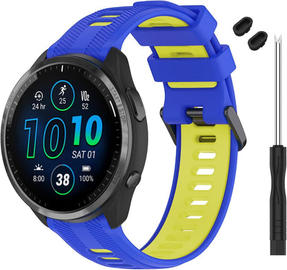 Band Compatible with Garmin Forerunner 965 Watch - Soft Silicone Replacement Watch Band Strap for 965 Smart Watch for Women Men