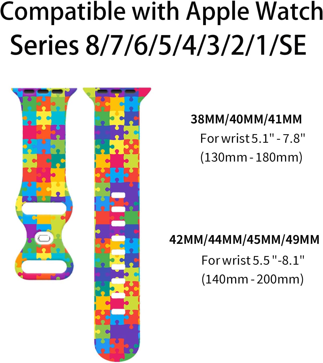 Autism Awareness Iwatch Bands Compatible With Apple Watch Straps Replacement For Smartwatch Bands All Series