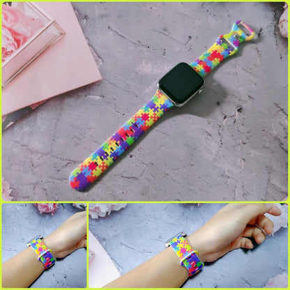 Autism Awareness Iwatch Bands Compatible With Apple Watch Straps Replacement For Smartwatch Bands All Series