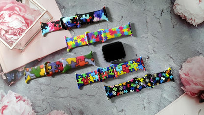 Autism Awareness Iwatch Bands Compatible With Apple Watch Straps Replacement For Smartwatch Bands All Series