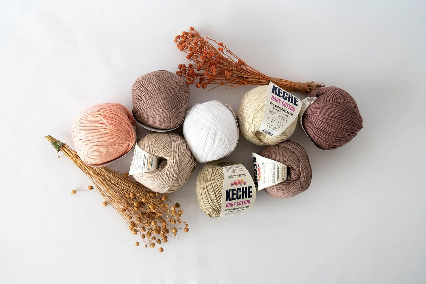 Baby Cotton, 60% Cotton 40% Acrylic Yarn, Soft Cotton Yarn for Crochet and Knitting, Amigurumi Yarn 1 Skein/Ball 1.76 Oz (50g) / 180 Yrds (165m) - Yellow