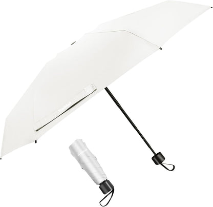 Mini Travel Umbrella, Portable Lightweight Compact Parasol with 95% UV Protection for Sun & Rain
