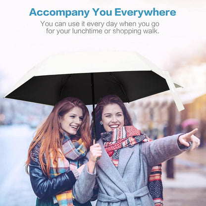 Mini Travel Umbrella, Portable Lightweight Compact Parasol with 95% UV Protection for Sun & Rain