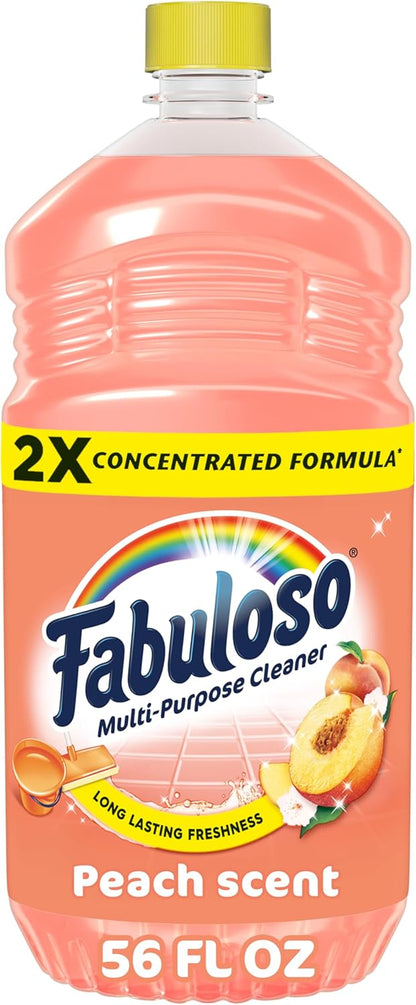 2X All-Purpose Cleaner, Refreshing Lemon Scent, 56 fl oz | No Rinse Floor Cleaner, Long-Lasting Freshness, Multi-Purpose Cleaner, Concentrated Formula, Everyday Cleaning, No Residue