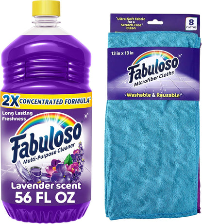 2X All-Purpose Cleaner, Refreshing Lemon Scent, 56 fl oz | No Rinse Floor Cleaner, Long-Lasting Freshness, Multi-Purpose Cleaner, Concentrated Formula, Everyday Cleaning, No Residue
