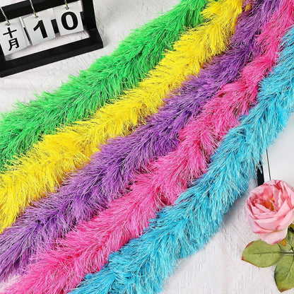 5pcs Feather Boa - Yellow and Golden Yellow 5 Ft Artificial Fluffy Boas Bulk for Wedding Birthday Tea Party Christmas Costume Decor