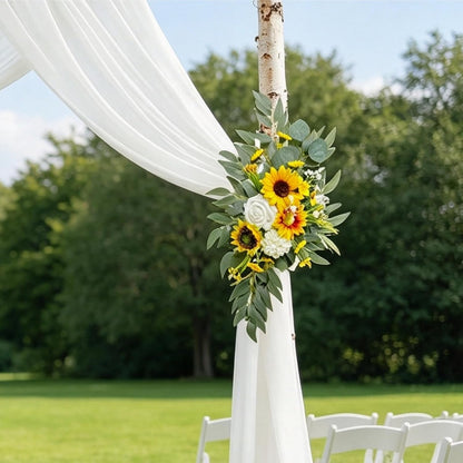 Wedding Arch Flowers Kit,Artificial Flower Arch Decor,2pcs Artificial Flower Arrangement for Wedding Decor Reception Backdrop Floral Decorations (Yellow&Sunflower)