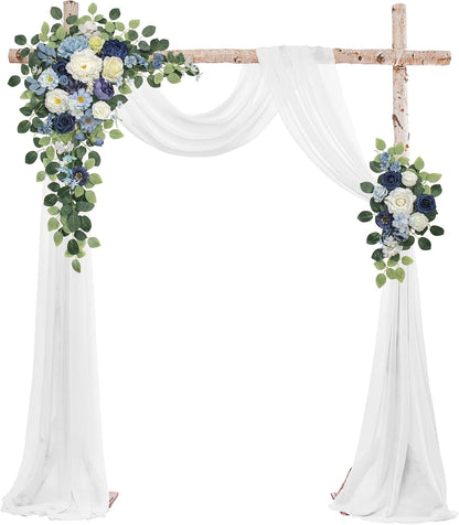 Wedding Arch Flowers Kit,Artificial Flower Arch Decor,2pcs Artificial Flower Arrangement for Wedding Decor Reception Backdrop Floral Decorations (Yellow&Sunflower)