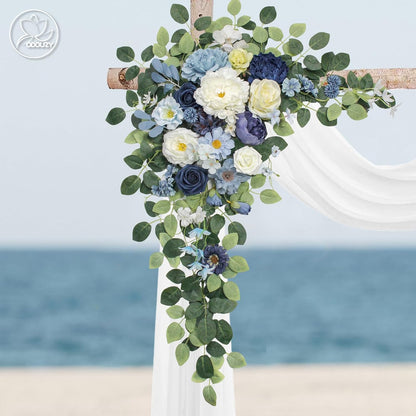 Wedding Arch Flowers Kit,Artificial Flower Arch Decor,2pcs Artificial Flower Arrangement for Wedding Decor Reception Backdrop Floral Decorations (Yellow&Sunflower)