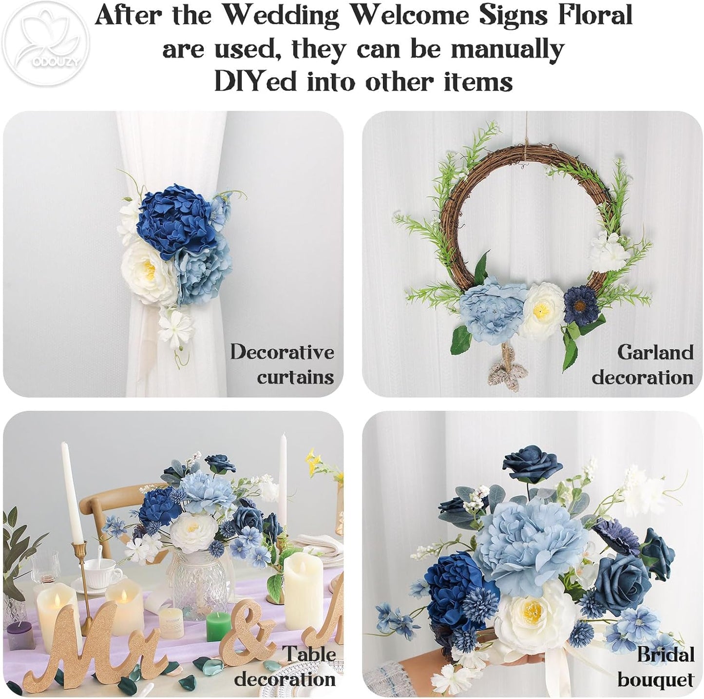 Wedding Arch Flowers Kit,Artificial Flower Arch Decor,2pcs Artificial Flower Arrangement for Wedding Decor Reception Backdrop Floral Decorations (Yellow&Sunflower)