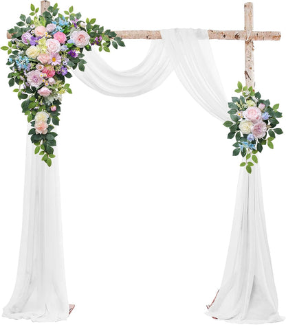 Wedding Arch Flowers Kit,Artificial Flower Arch Decor,2pcs Artificial Flower Arrangement for Wedding Decor Reception Backdrop Floral Decorations (Yellow&Sunflower)