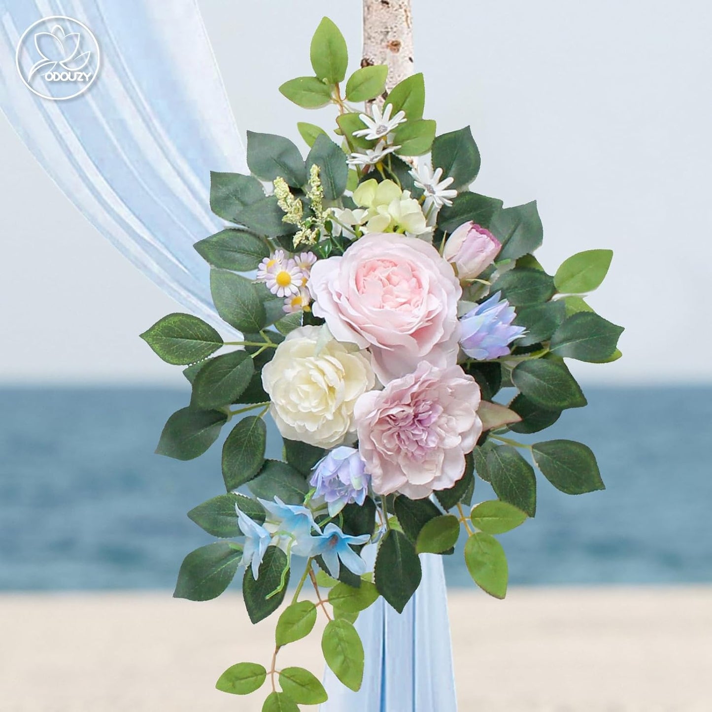 Wedding Arch Flowers Kit,Artificial Flower Arch Decor,2pcs Artificial Flower Arrangement for Wedding Decor Reception Backdrop Floral Decorations (Yellow&Sunflower)