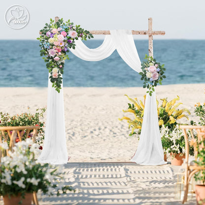 Wedding Arch Flowers Kit,Artificial Flower Arch Decor,2pcs Artificial Flower Arrangement for Wedding Decor Reception Backdrop Floral Decorations (Yellow&Sunflower)