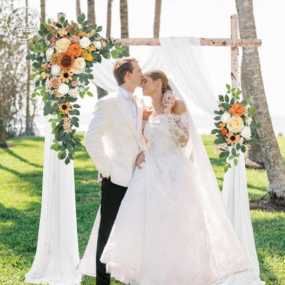 Wedding Arch Flowers Kit,Artificial Flower Arch Decor,2pcs Artificial Flower Arrangement for Wedding Decor Reception Backdrop Floral Decorations (Yellow&Sunflower)