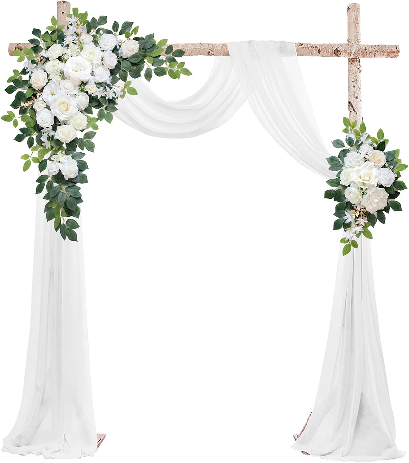 Wedding Arch Flowers Kit,Artificial Flower Arch Decor,2pcs Artificial Flower Arrangement for Wedding Decor Reception Backdrop Floral Decorations (Yellow&Sunflower)